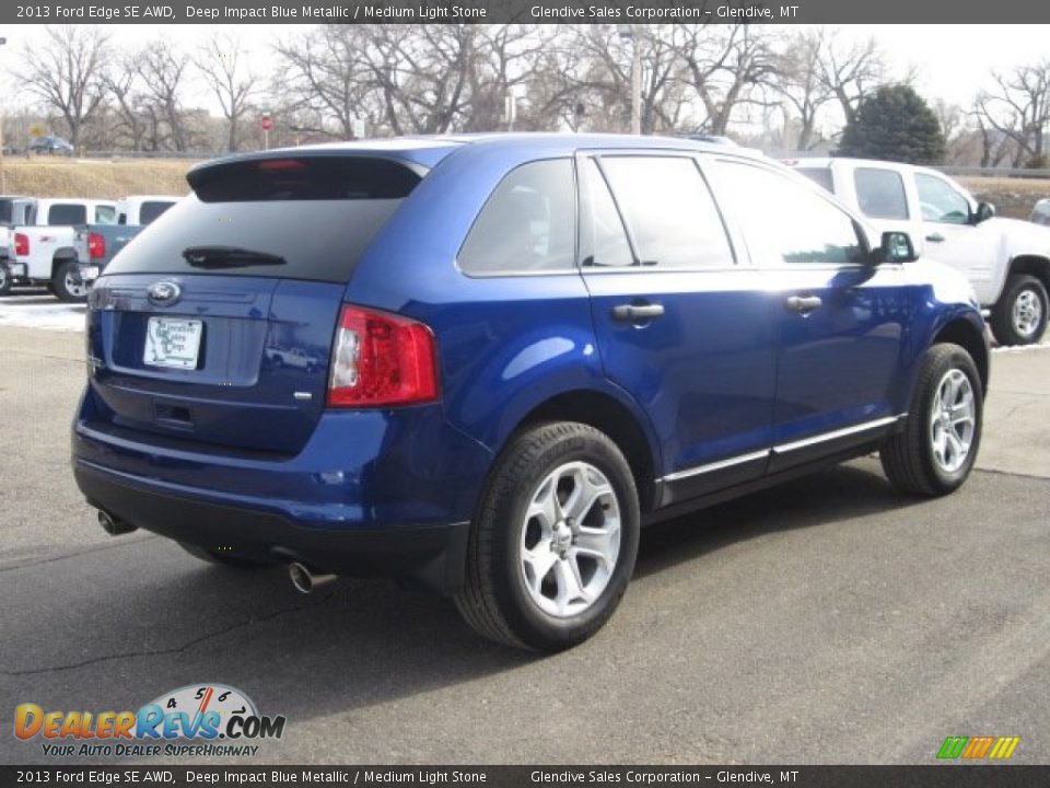 2013 Ford Edge SE AWD Deep Impact Blue Metallic / Medium Light Stone Photo #3