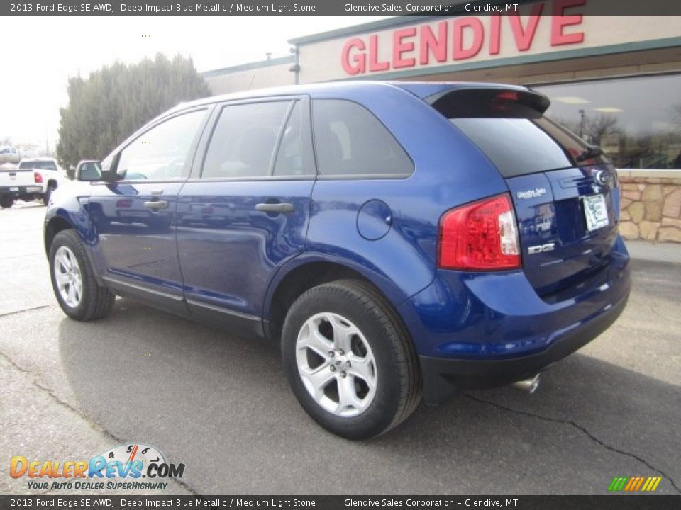 2013 Ford Edge SE AWD Deep Impact Blue Metallic / Medium Light Stone Photo #4