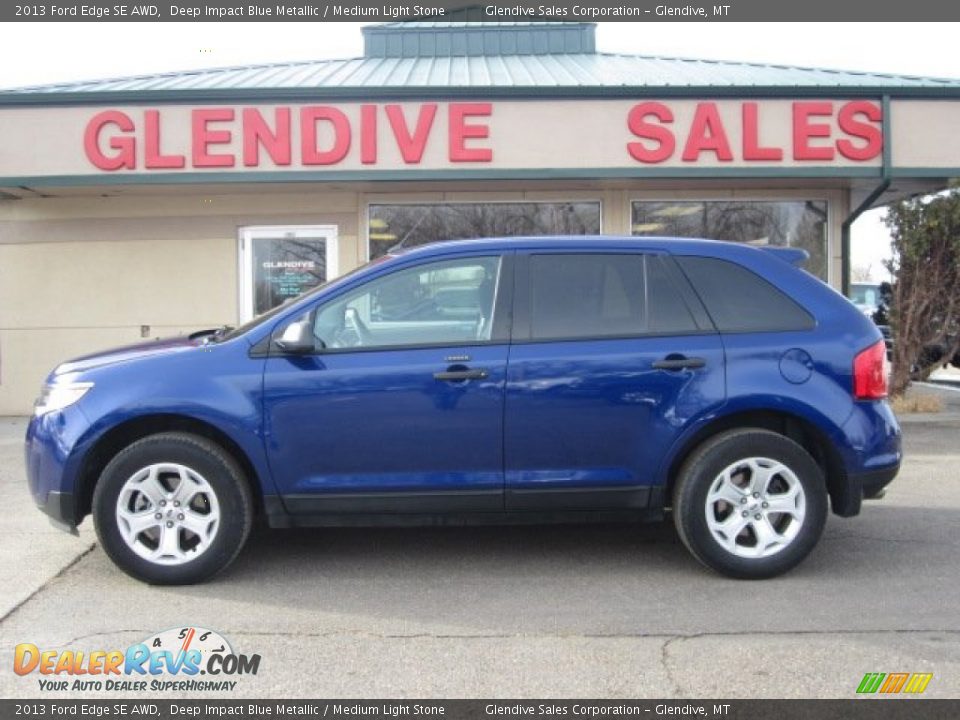 2013 Ford Edge SE AWD Deep Impact Blue Metallic / Medium Light Stone Photo #5