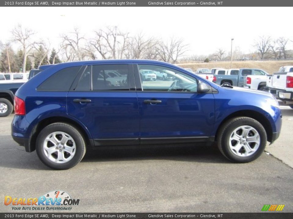 2013 Ford Edge SE AWD Deep Impact Blue Metallic / Medium Light Stone Photo #6