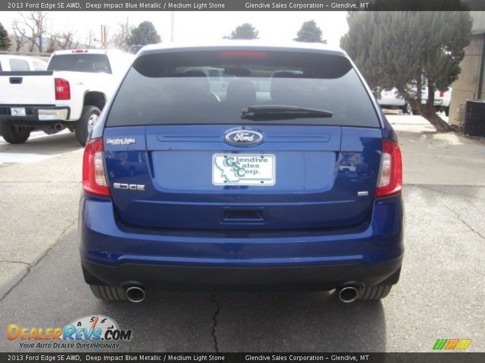 2013 Ford Edge SE AWD Deep Impact Blue Metallic / Medium Light Stone Photo #8