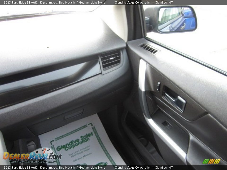 2013 Ford Edge SE AWD Deep Impact Blue Metallic / Medium Light Stone Photo #22