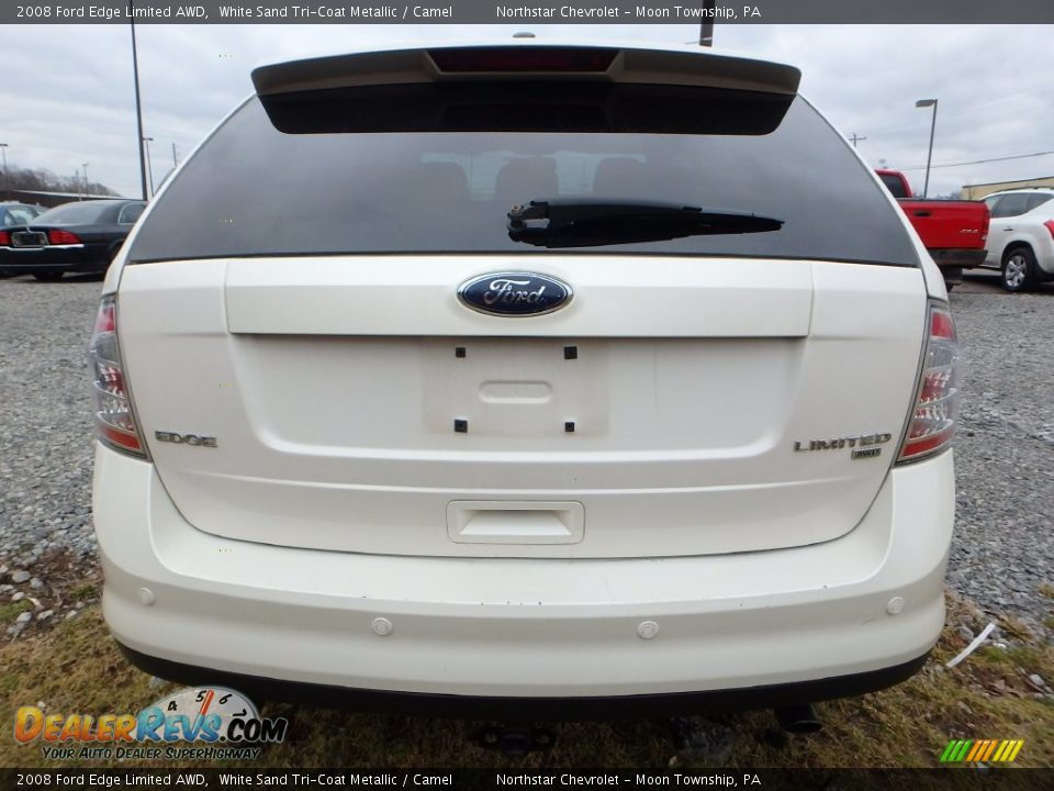 2008 Ford Edge Limited AWD White Sand Tri-Coat Metallic / Camel Photo #3
