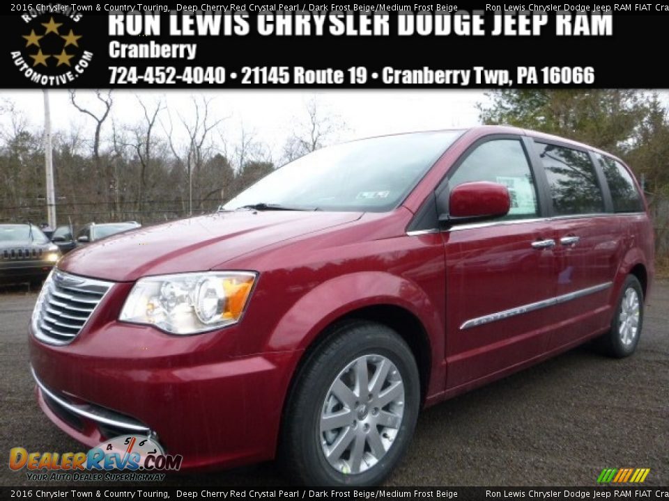 2016 Chrysler Town & Country Touring Deep Cherry Red Crystal Pearl / Dark Frost Beige/Medium Frost Beige Photo #1