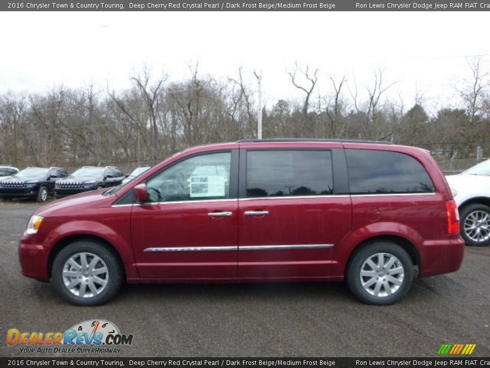 2016 Chrysler Town & Country Touring Deep Cherry Red Crystal Pearl / Dark Frost Beige/Medium Frost Beige Photo #3