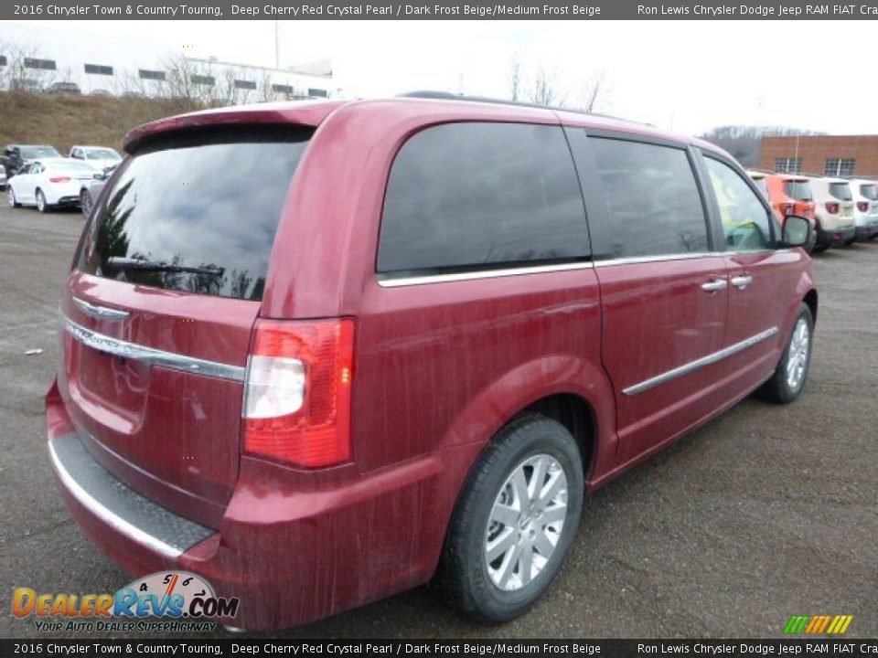2016 Chrysler Town & Country Touring Deep Cherry Red Crystal Pearl / Dark Frost Beige/Medium Frost Beige Photo #9