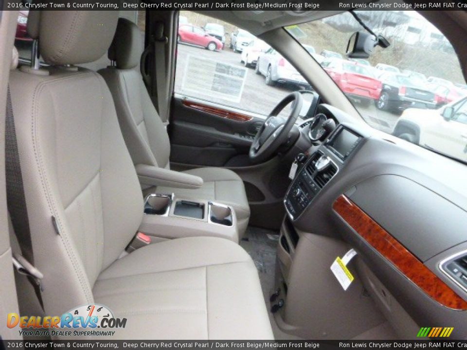 2016 Chrysler Town & Country Touring Deep Cherry Red Crystal Pearl / Dark Frost Beige/Medium Frost Beige Photo #10