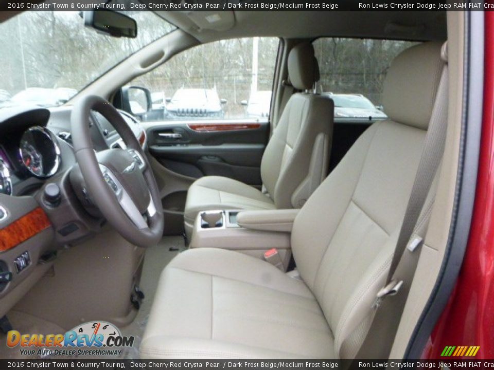 2016 Chrysler Town & Country Touring Deep Cherry Red Crystal Pearl / Dark Frost Beige/Medium Frost Beige Photo #14