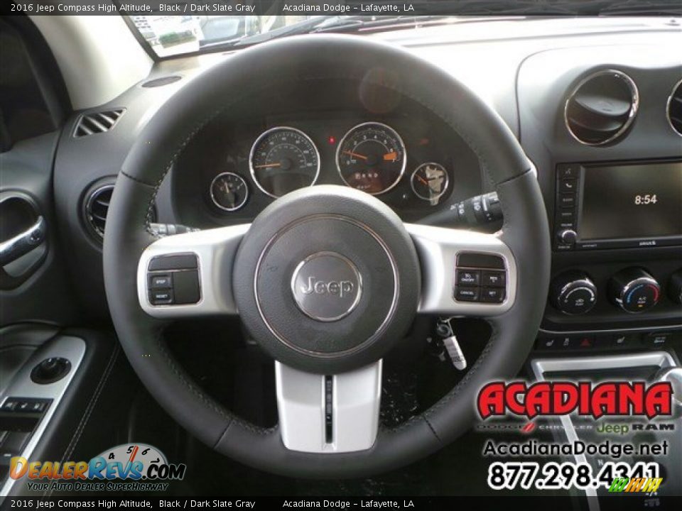 2016 Jeep Compass High Altitude Black / Dark Slate Gray Photo #6