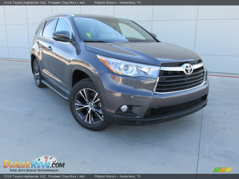 2016 Toyota Highlander XLE Predawn Gray Mica / Ash Photo #1