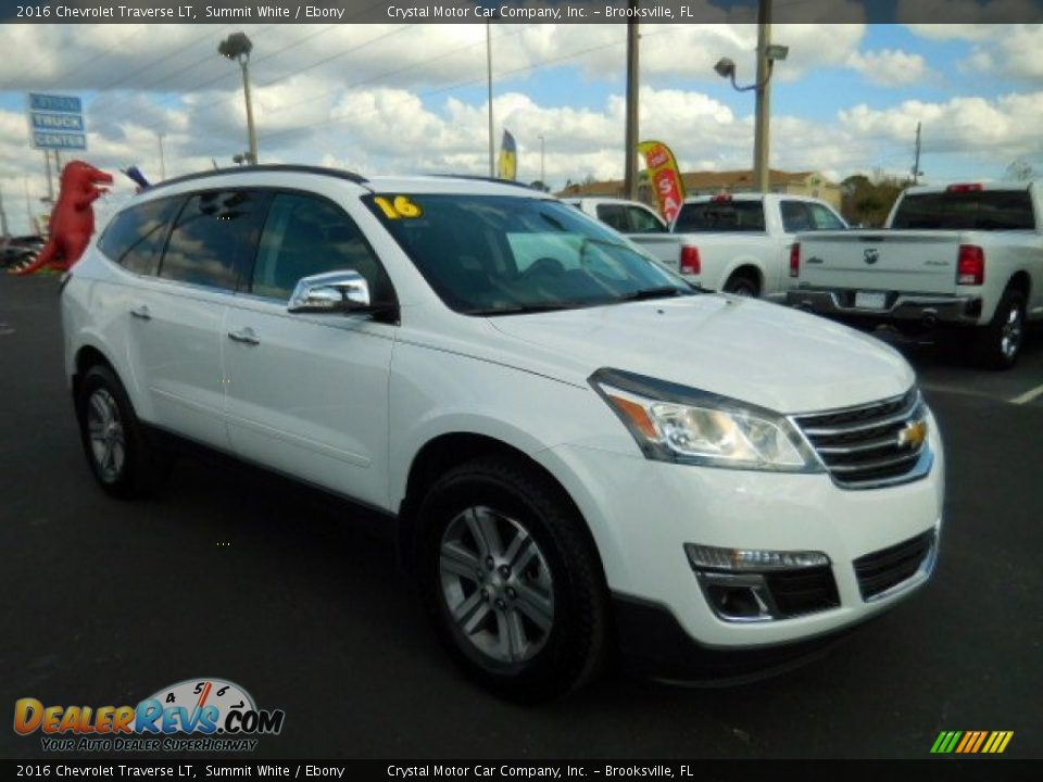 2016 Chevrolet Traverse LT Summit White / Ebony Photo #12