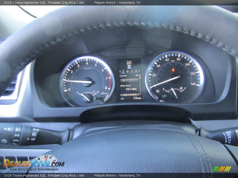 2016 Toyota Highlander XLE Predawn Gray Mica / Ash Photo #34