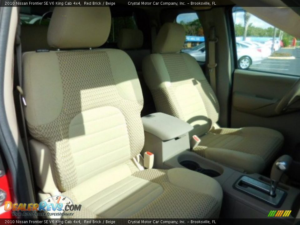 2010 Nissan Frontier SE V6 King Cab 4x4 Red Brick / Beige Photo #12
