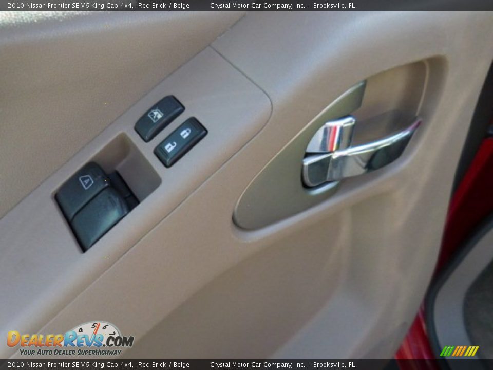 2010 Nissan Frontier SE V6 King Cab 4x4 Red Brick / Beige Photo #17