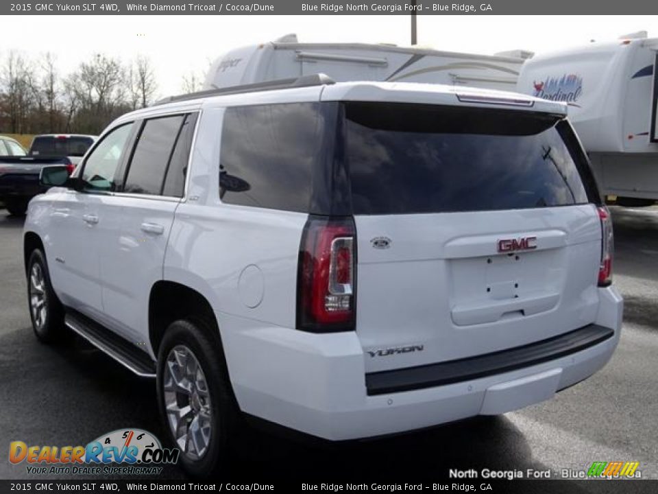 2015 GMC Yukon SLT 4WD White Diamond Tricoat / Cocoa/Dune Photo #3