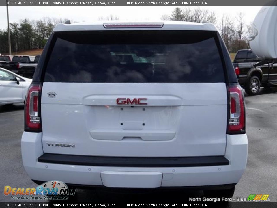 2015 GMC Yukon SLT 4WD White Diamond Tricoat / Cocoa/Dune Photo #4
