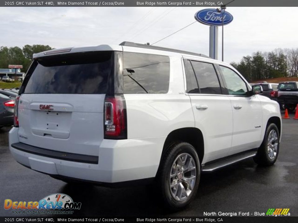2015 GMC Yukon SLT 4WD White Diamond Tricoat / Cocoa/Dune Photo #5