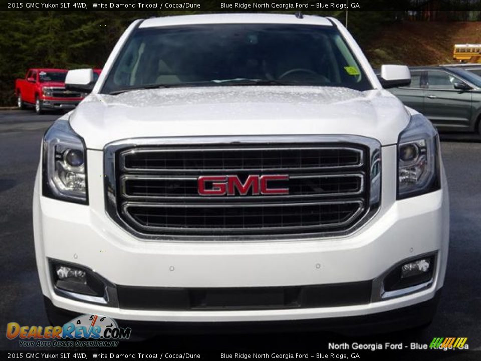 2015 GMC Yukon SLT 4WD White Diamond Tricoat / Cocoa/Dune Photo #8