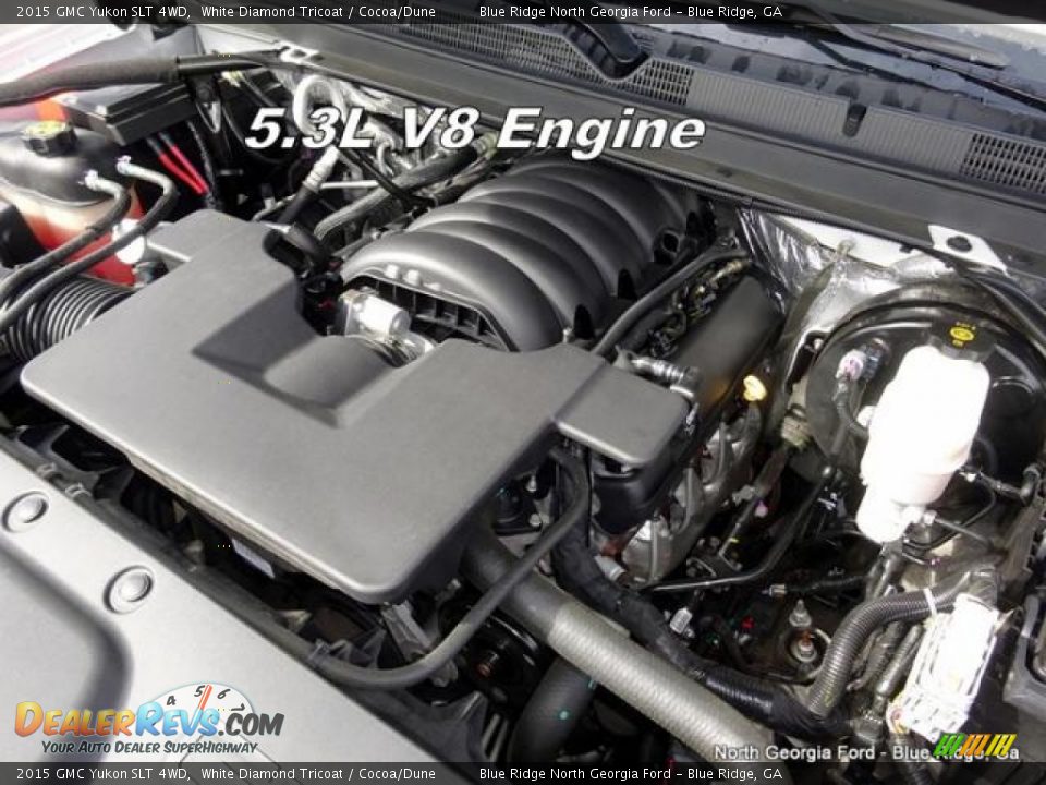 2015 GMC Yukon SLT 4WD White Diamond Tricoat / Cocoa/Dune Photo #11