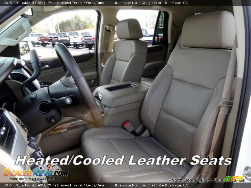 2015 GMC Yukon SLT 4WD White Diamond Tricoat / Cocoa/Dune Photo #12