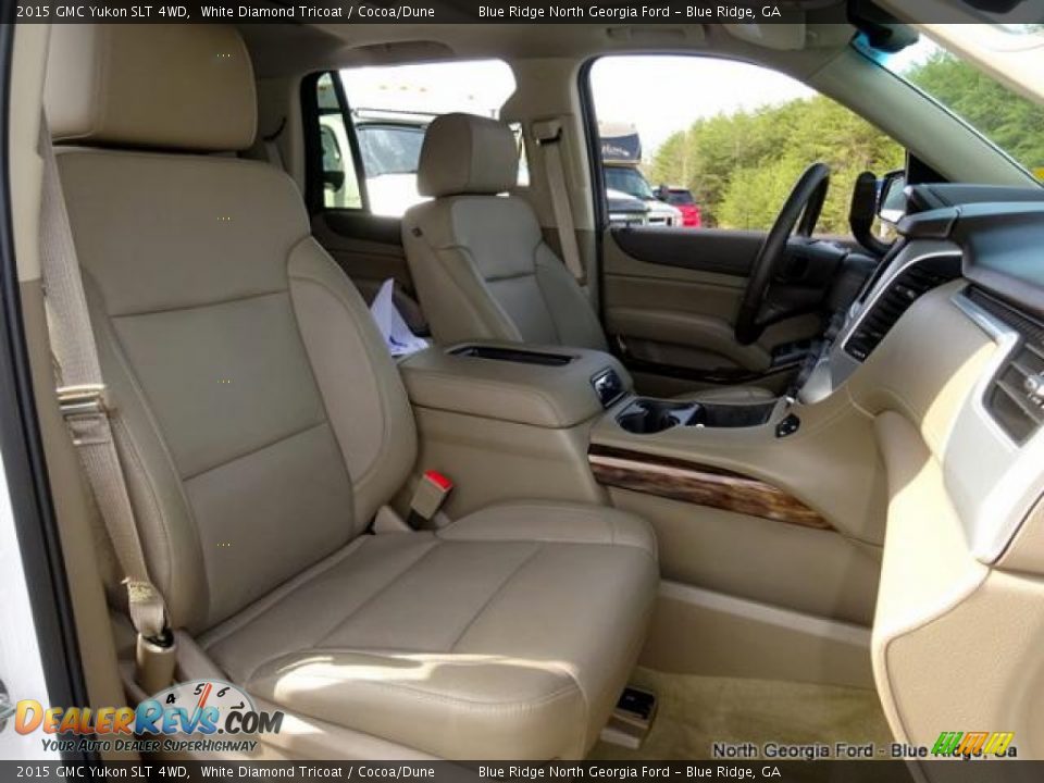 2015 GMC Yukon SLT 4WD White Diamond Tricoat / Cocoa/Dune Photo #13