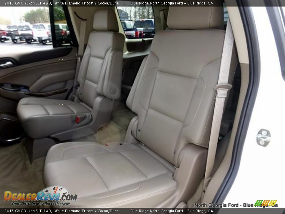 2015 GMC Yukon SLT 4WD White Diamond Tricoat / Cocoa/Dune Photo #14