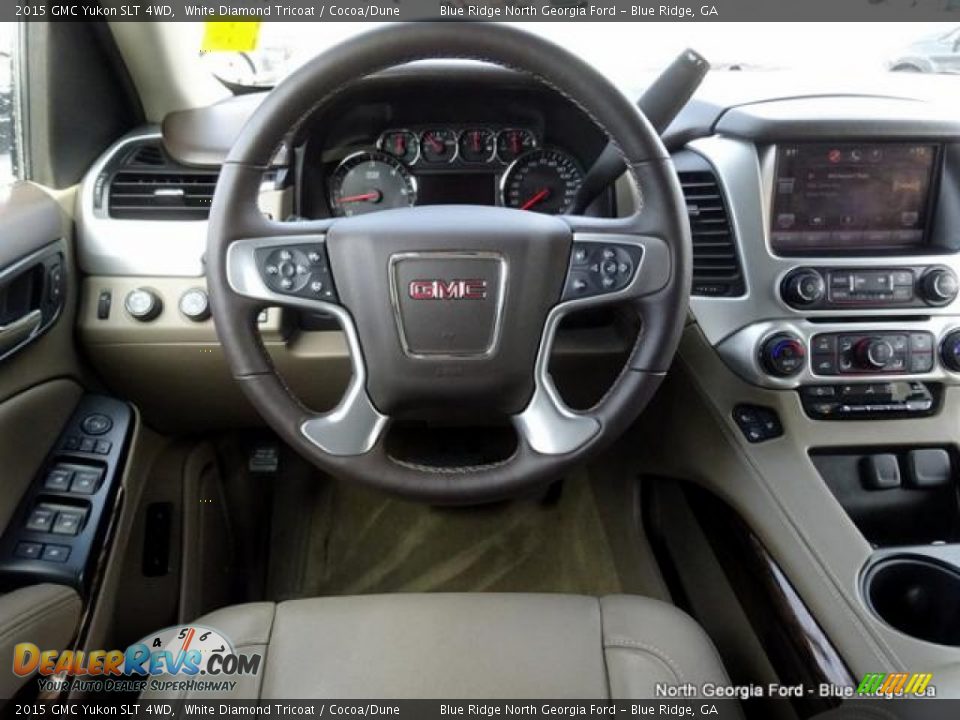 2015 GMC Yukon SLT 4WD White Diamond Tricoat / Cocoa/Dune Photo #19