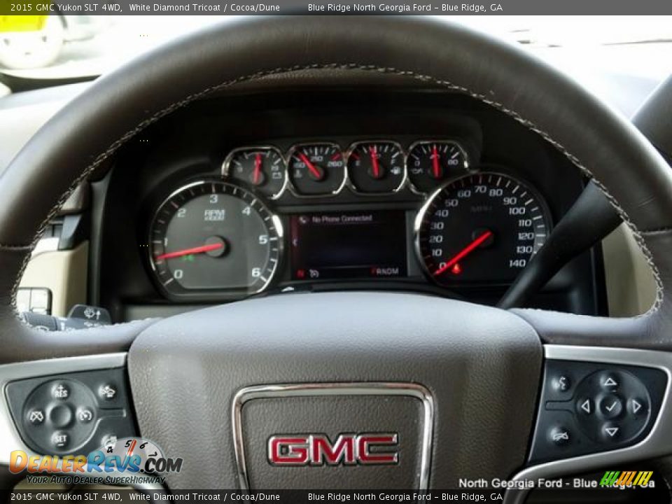 2015 GMC Yukon SLT 4WD White Diamond Tricoat / Cocoa/Dune Photo #22