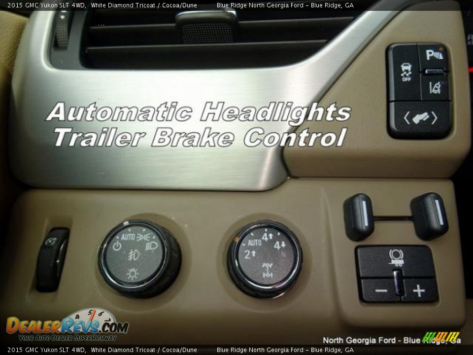 2015 GMC Yukon SLT 4WD White Diamond Tricoat / Cocoa/Dune Photo #27