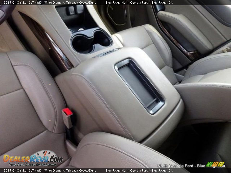 2015 GMC Yukon SLT 4WD White Diamond Tricoat / Cocoa/Dune Photo #31