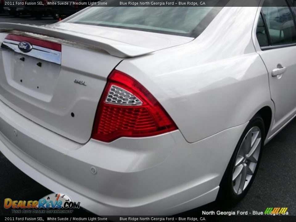 2011 Ford Fusion SEL White Suede / Medium Light Stone Photo #31
