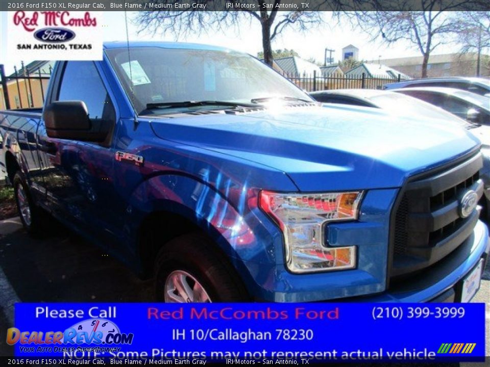 2016 Ford F150 XL Regular Cab Blue Flame / Medium Earth Gray Photo #1