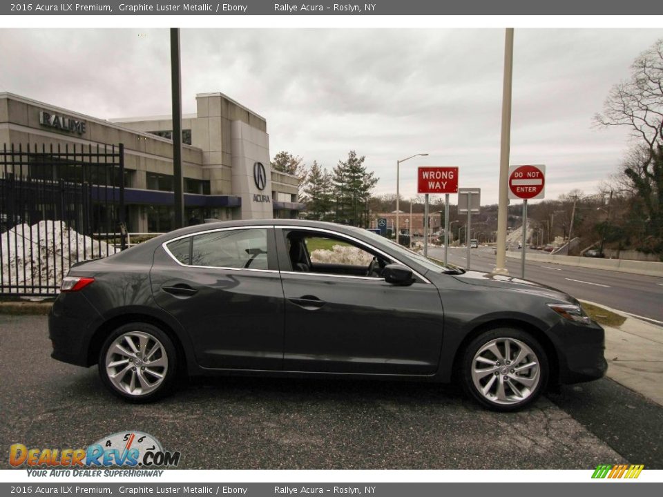 2016 Acura ILX Premium Graphite Luster Metallic / Ebony Photo #3