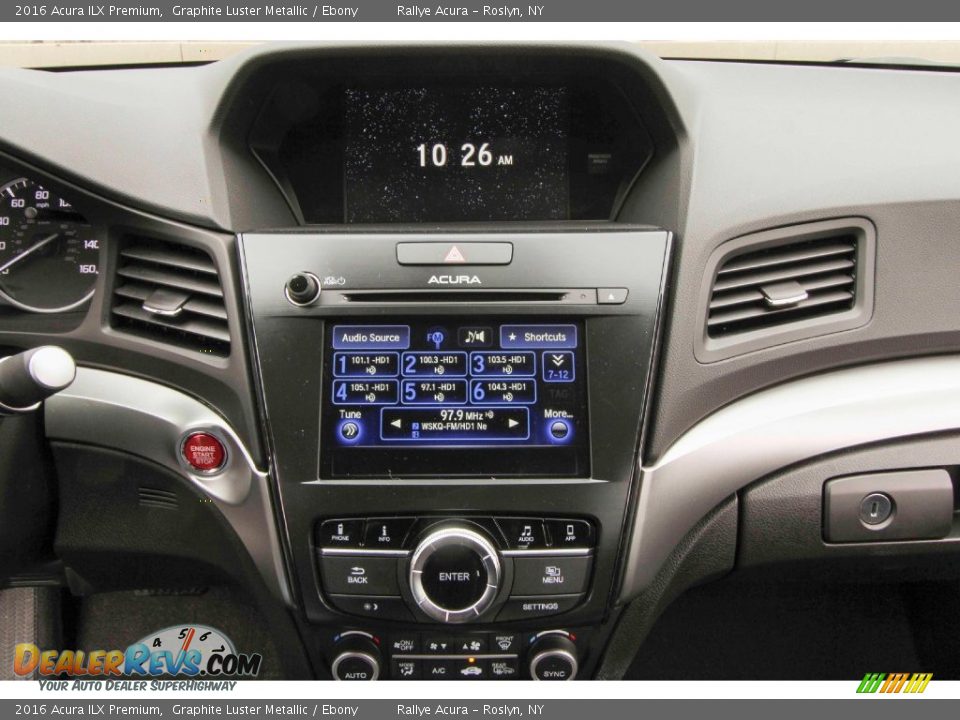 2016 Acura ILX Premium Graphite Luster Metallic / Ebony Photo #13