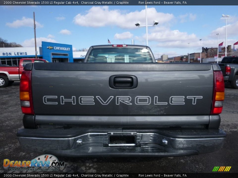 2000 Chevrolet Silverado 1500 LS Regular Cab 4x4 Charcoal Gray Metallic / Graphite Photo #5