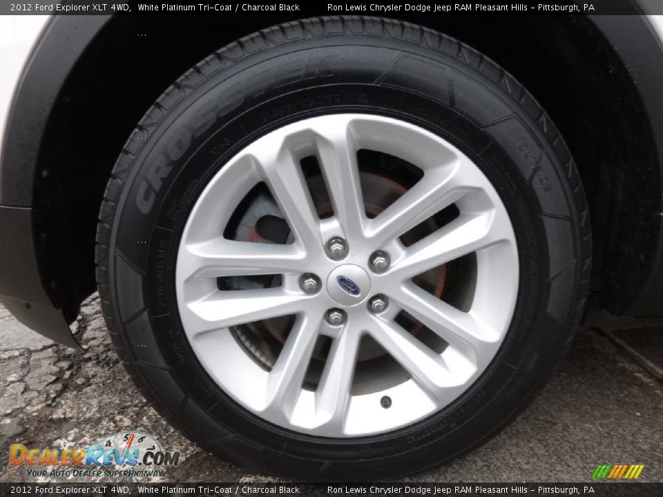 2012 Ford Explorer XLT 4WD White Platinum Tri-Coat / Charcoal Black Photo #6