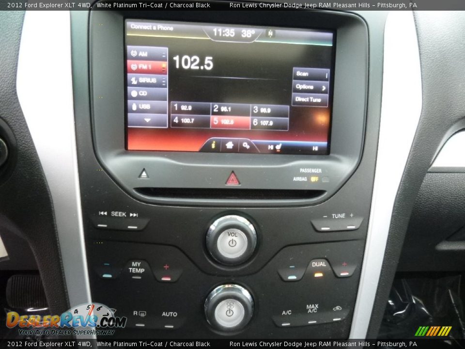 2012 Ford Explorer XLT 4WD White Platinum Tri-Coat / Charcoal Black Photo #19