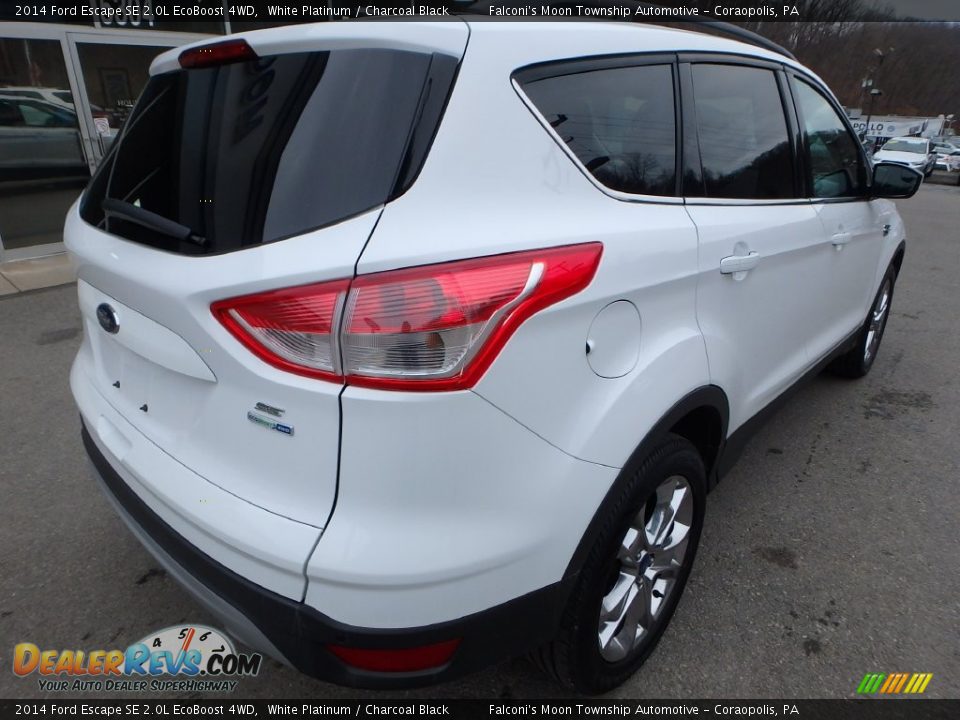 2014 Ford Escape SE 2.0L EcoBoost 4WD White Platinum / Charcoal Black Photo #5