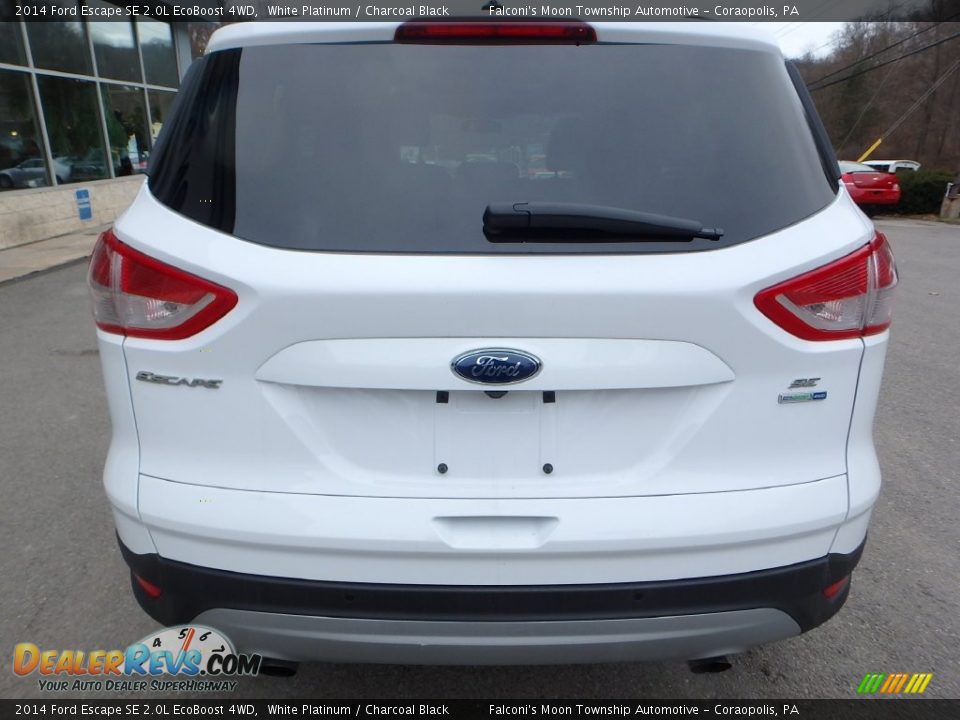 2014 Ford Escape SE 2.0L EcoBoost 4WD White Platinum / Charcoal Black Photo #6