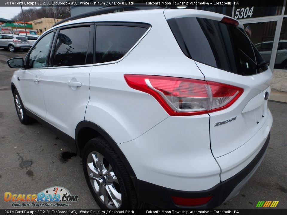 2014 Ford Escape SE 2.0L EcoBoost 4WD White Platinum / Charcoal Black Photo #8