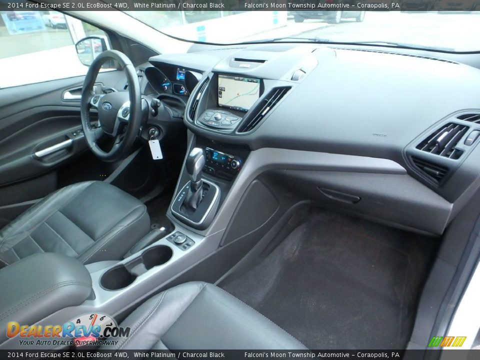 2014 Ford Escape SE 2.0L EcoBoost 4WD White Platinum / Charcoal Black Photo #12