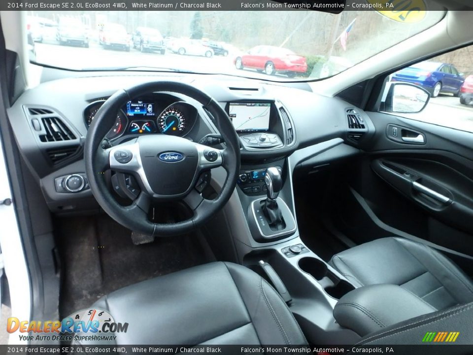 2014 Ford Escape SE 2.0L EcoBoost 4WD White Platinum / Charcoal Black Photo #17