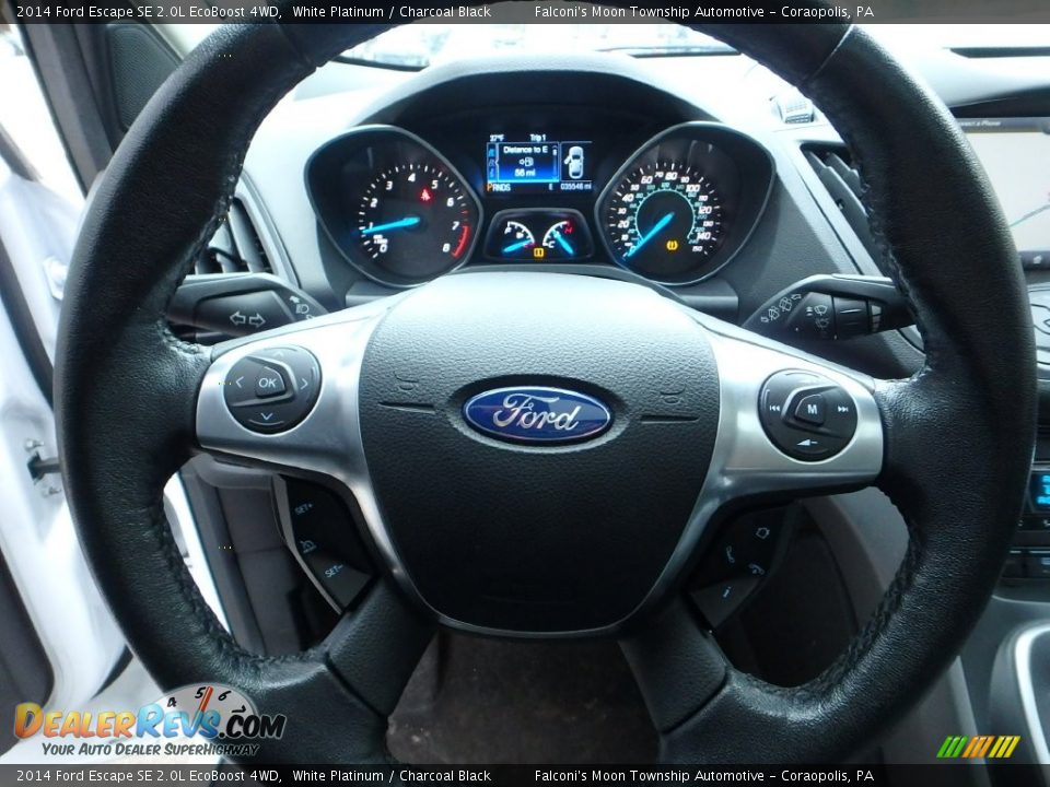 2014 Ford Escape SE 2.0L EcoBoost 4WD White Platinum / Charcoal Black Photo #20