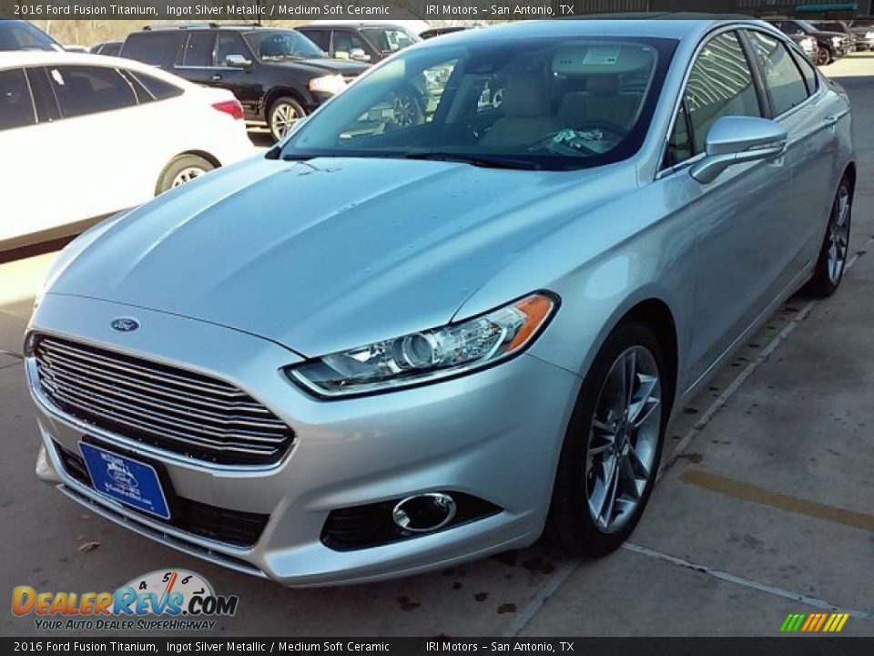 2016 Ford Fusion Titanium Ingot Silver Metallic / Medium Soft Ceramic Photo #7