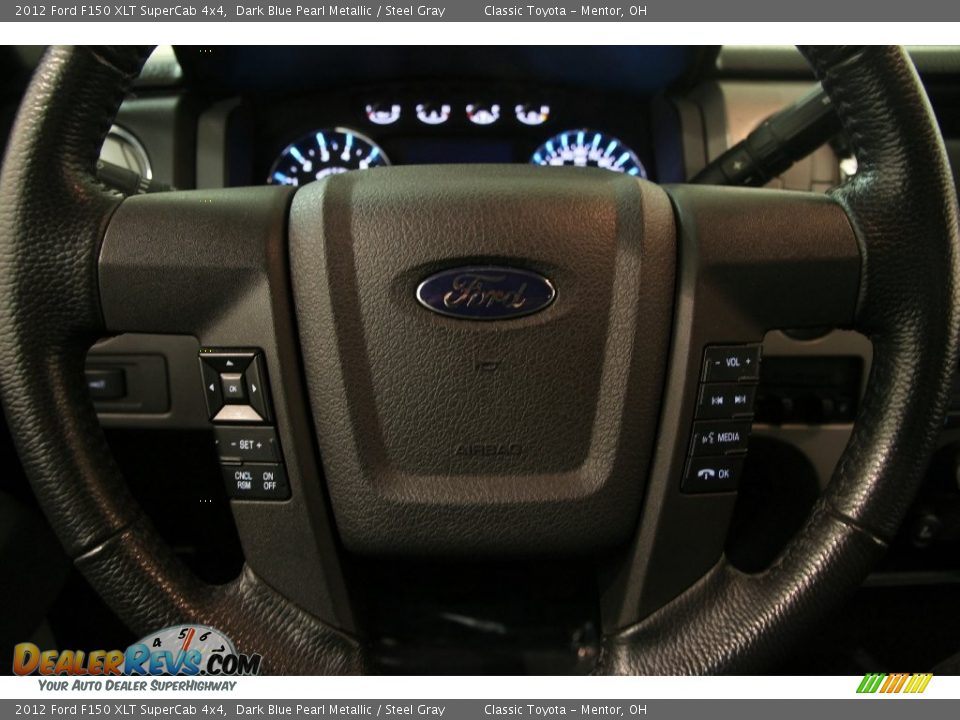 2012 Ford F150 XLT SuperCab 4x4 Dark Blue Pearl Metallic / Steel Gray Photo #6
