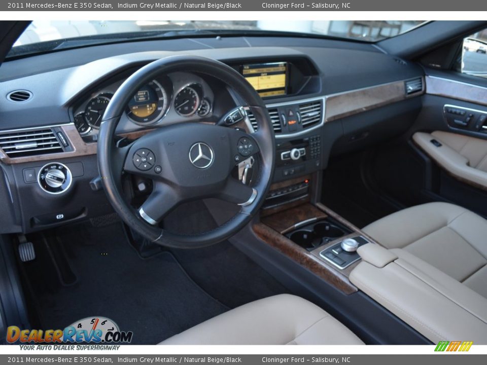 2011 Mercedes-Benz E 350 Sedan Indium Grey Metallic / Natural Beige/Black Photo #12