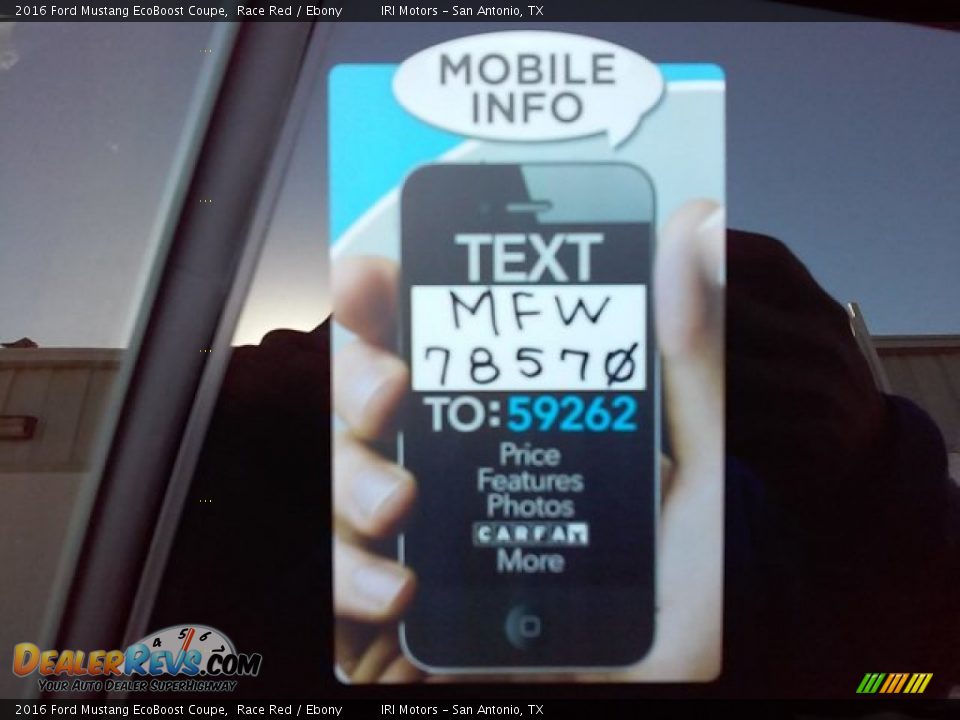Dealer Info of 2016 Ford Mustang EcoBoost Coupe Photo #2