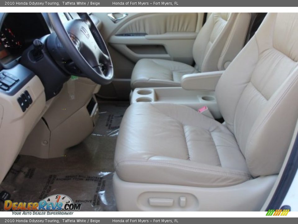 2010 Honda Odyssey Touring Taffeta White / Beige Photo #10