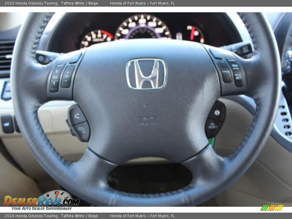 2010 Honda Odyssey Touring Taffeta White / Beige Photo #12