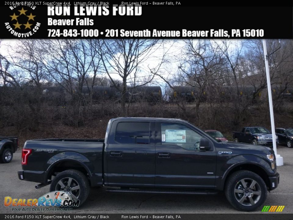 2016 Ford F150 XLT SuperCrew 4x4 Lithium Gray / Black Photo #1